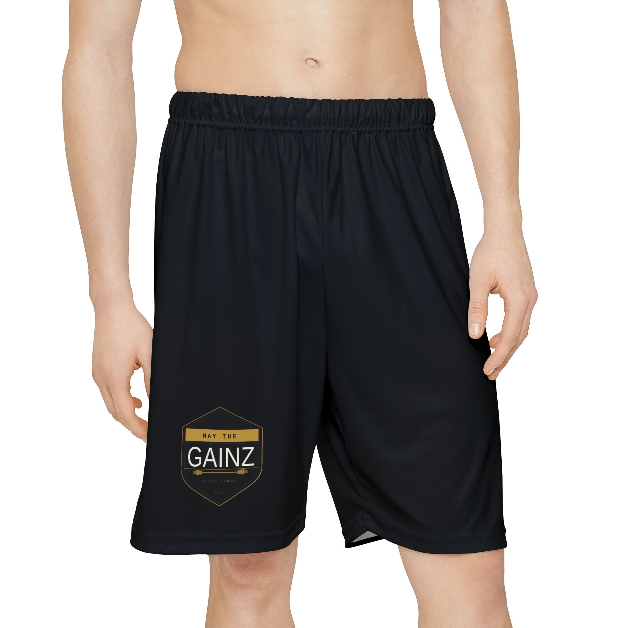 Gainz Logo Mens Sports Shorts | Athletic Gym Training Shorts